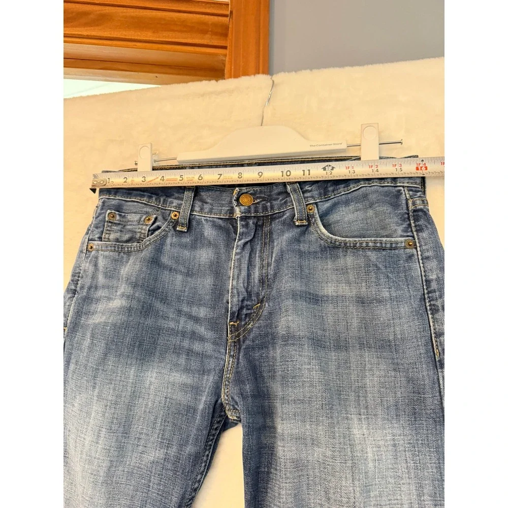 Levis 513 Slim Straight Jeans Mens 30x30 Medium Wash Blue Denim Pants‎